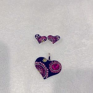 SILVER 925 Earrings and pendant